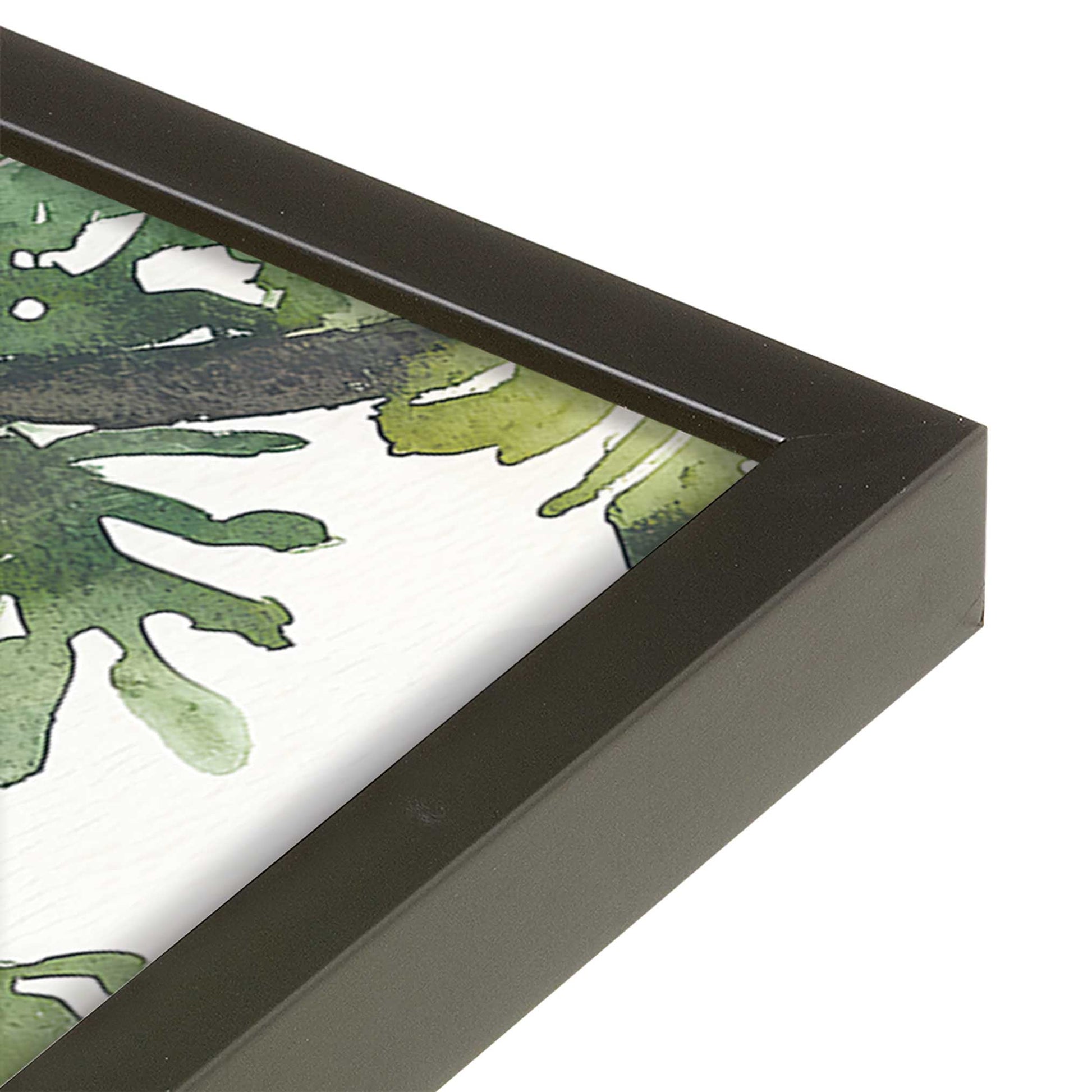 [Color:Satin Black], Picture of art in a Satin Black frame at an angle