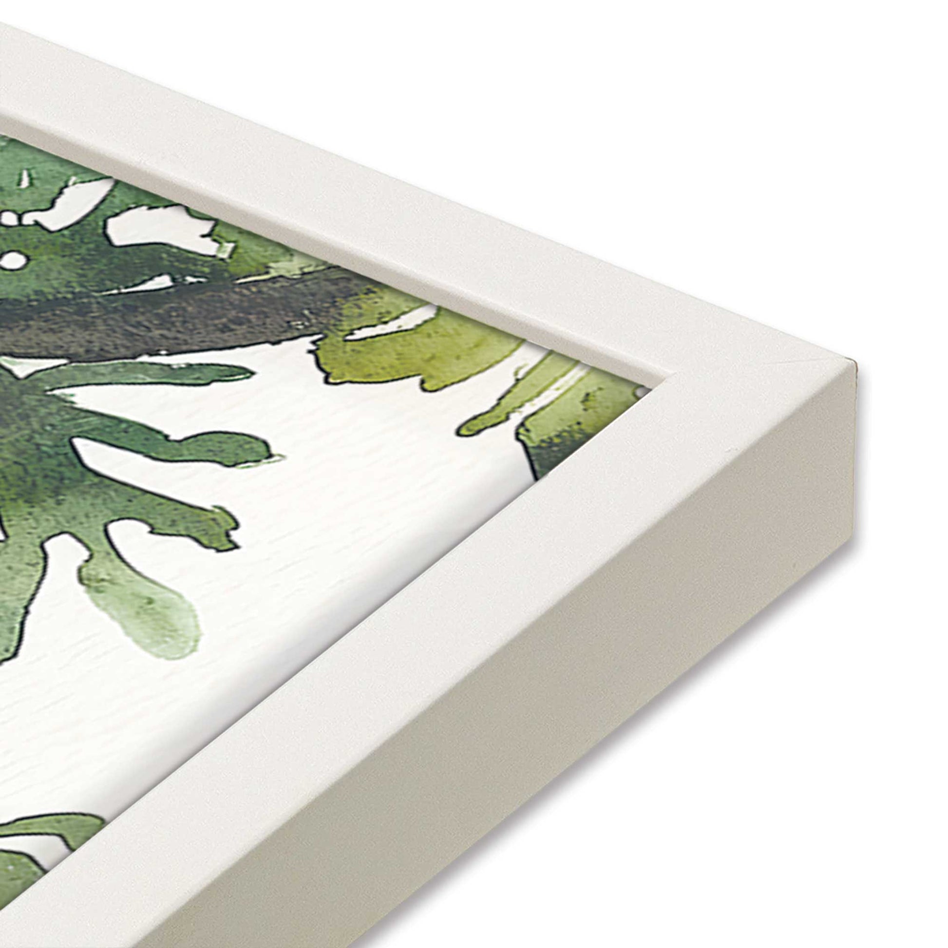 [Color:Opaque White], Picture of art in a Opaque White frame at an angle