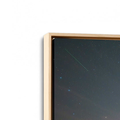[Color:American Maple], Picture of art in a American Maple frame at an angle