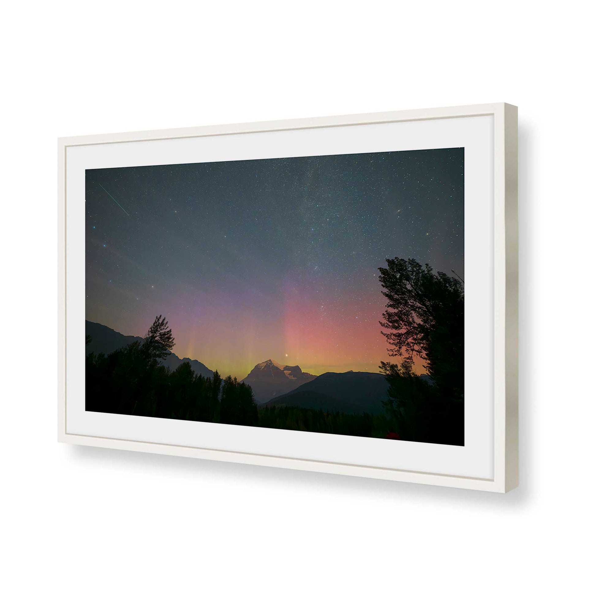 [Color:Opaque White], Picture of art in a Opaque White frame of the corner