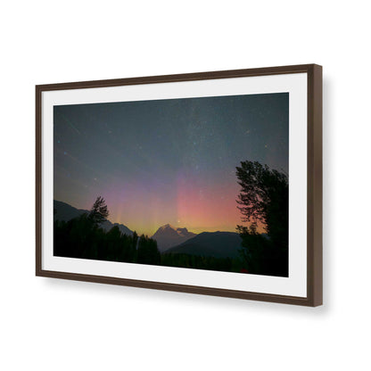 [Color:Brown], Picture of art in a Brown frame of the corner