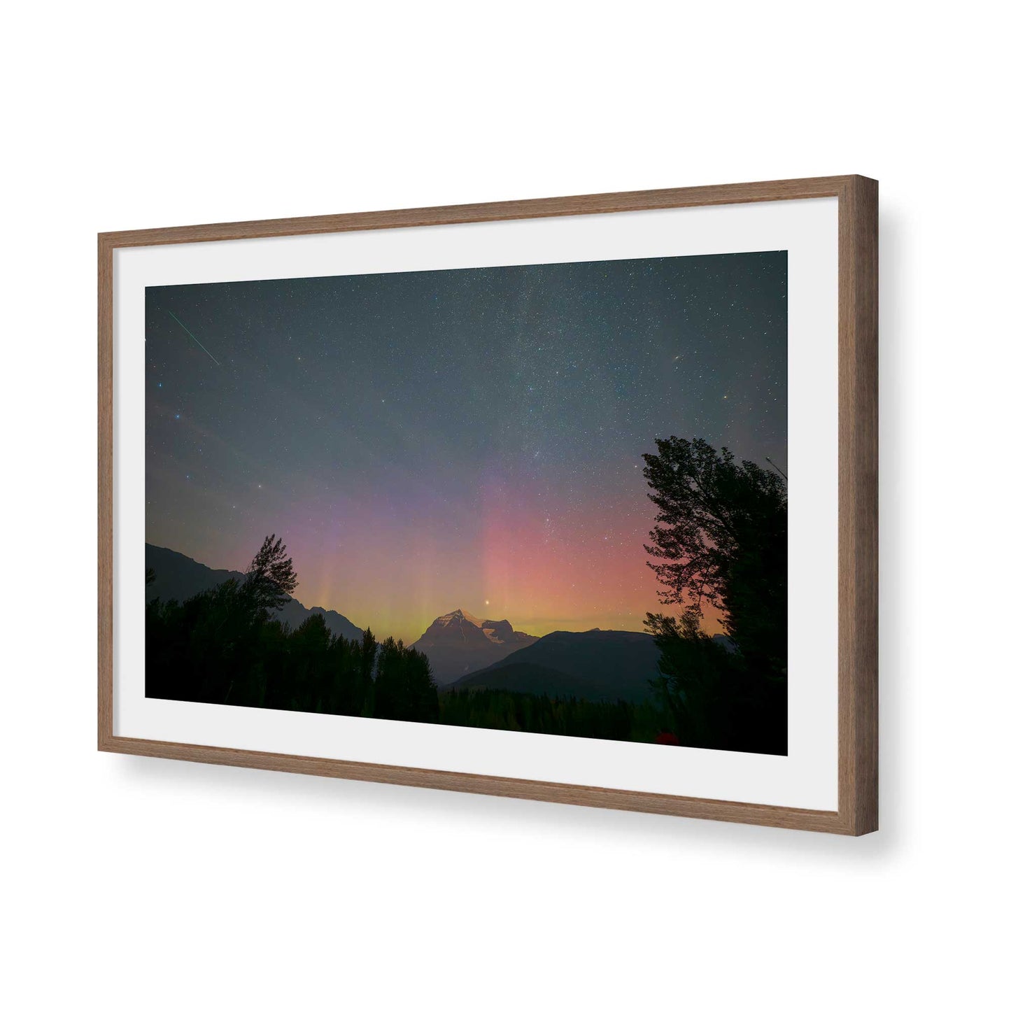 [Color:Walnut], Picture of art in a Walnut frame of the corner