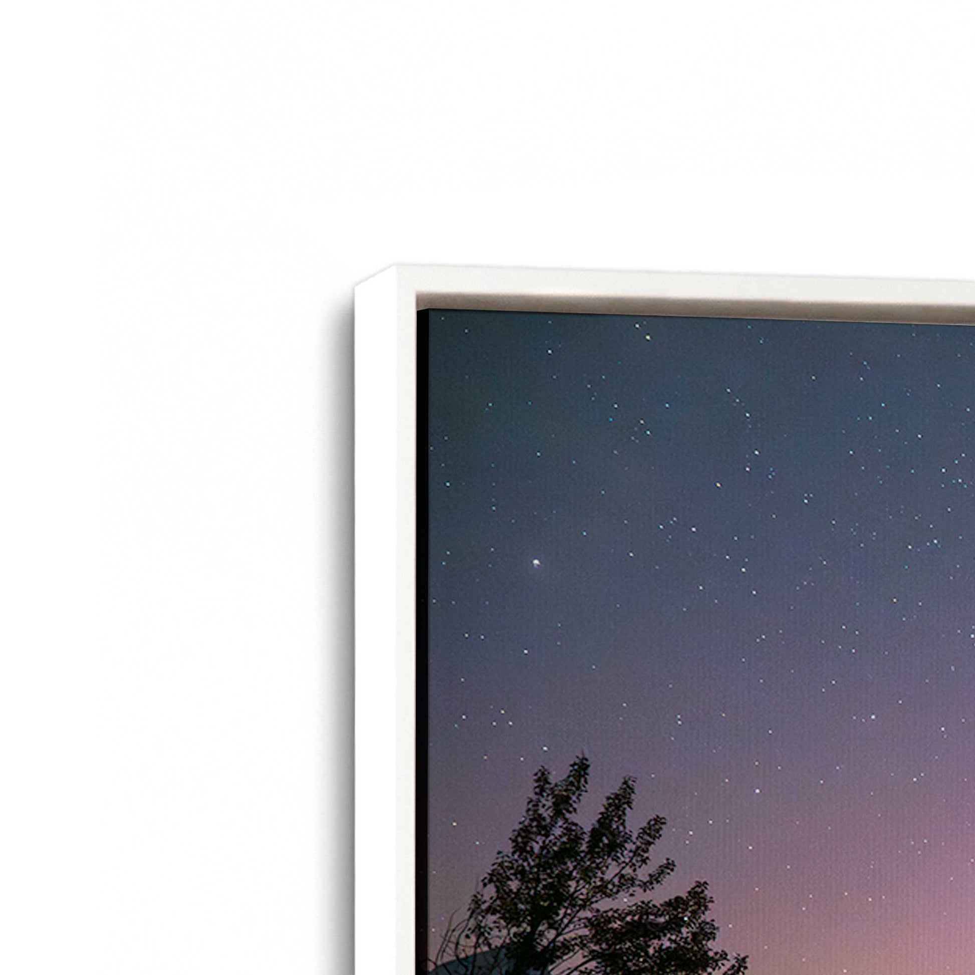 [Color:Opaque White], Picture of art in a White frame at an angle