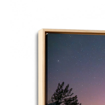 [Color:American Maple], Picture of art in a American Maple frame at an angle