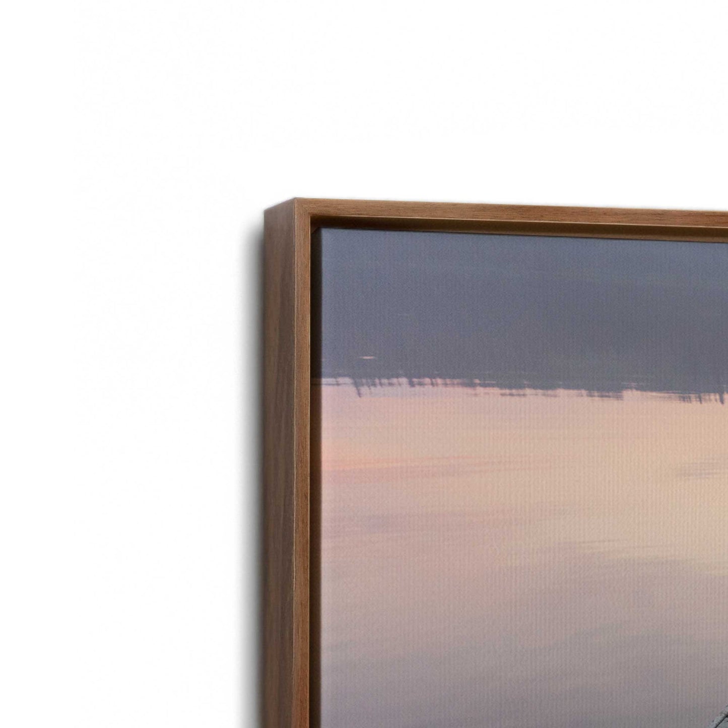 [Color:Walnut], Picture of art in a Walnut frame at an angle