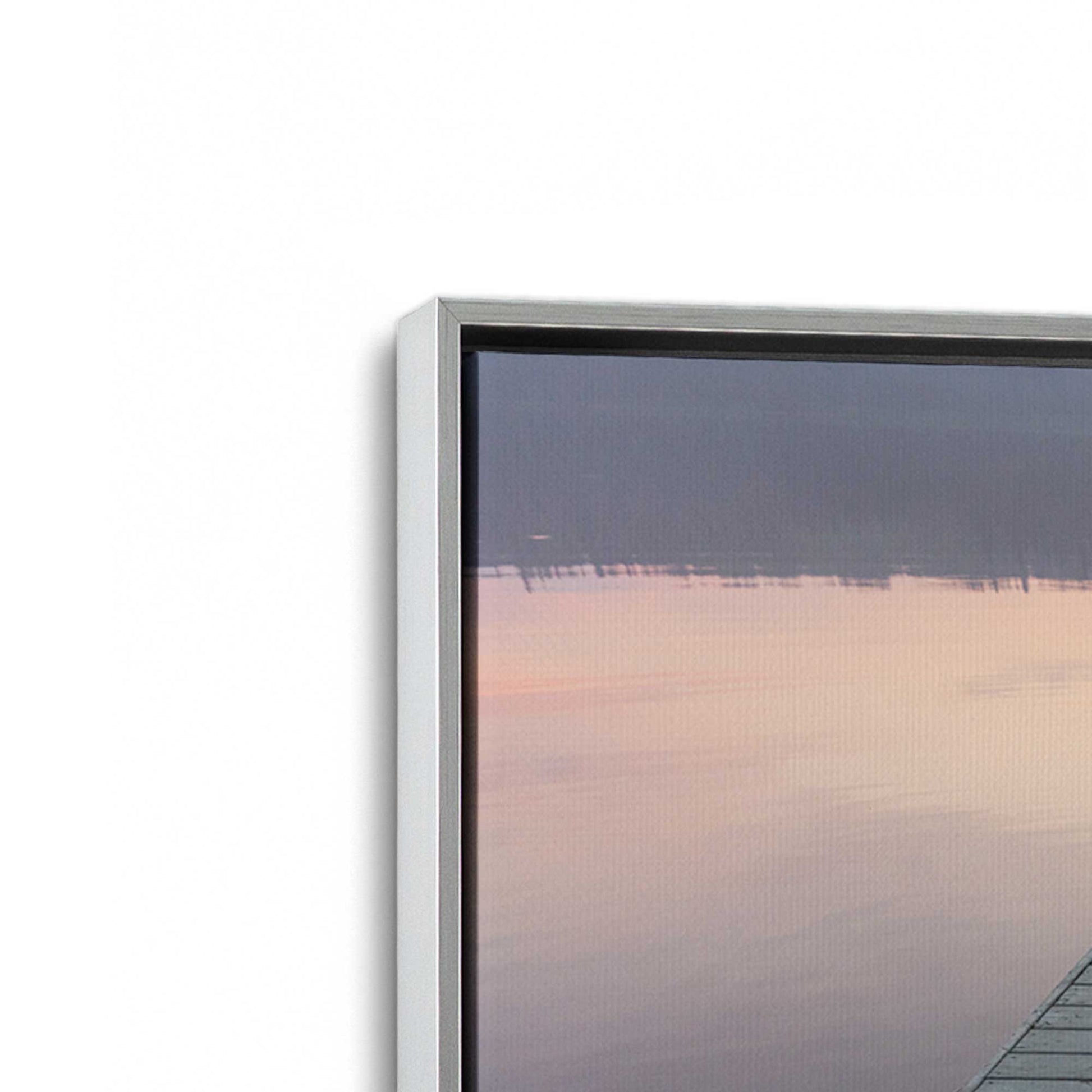 [Color:Polished Chrome], Picture of art in a Polished Chrome frame at an angle