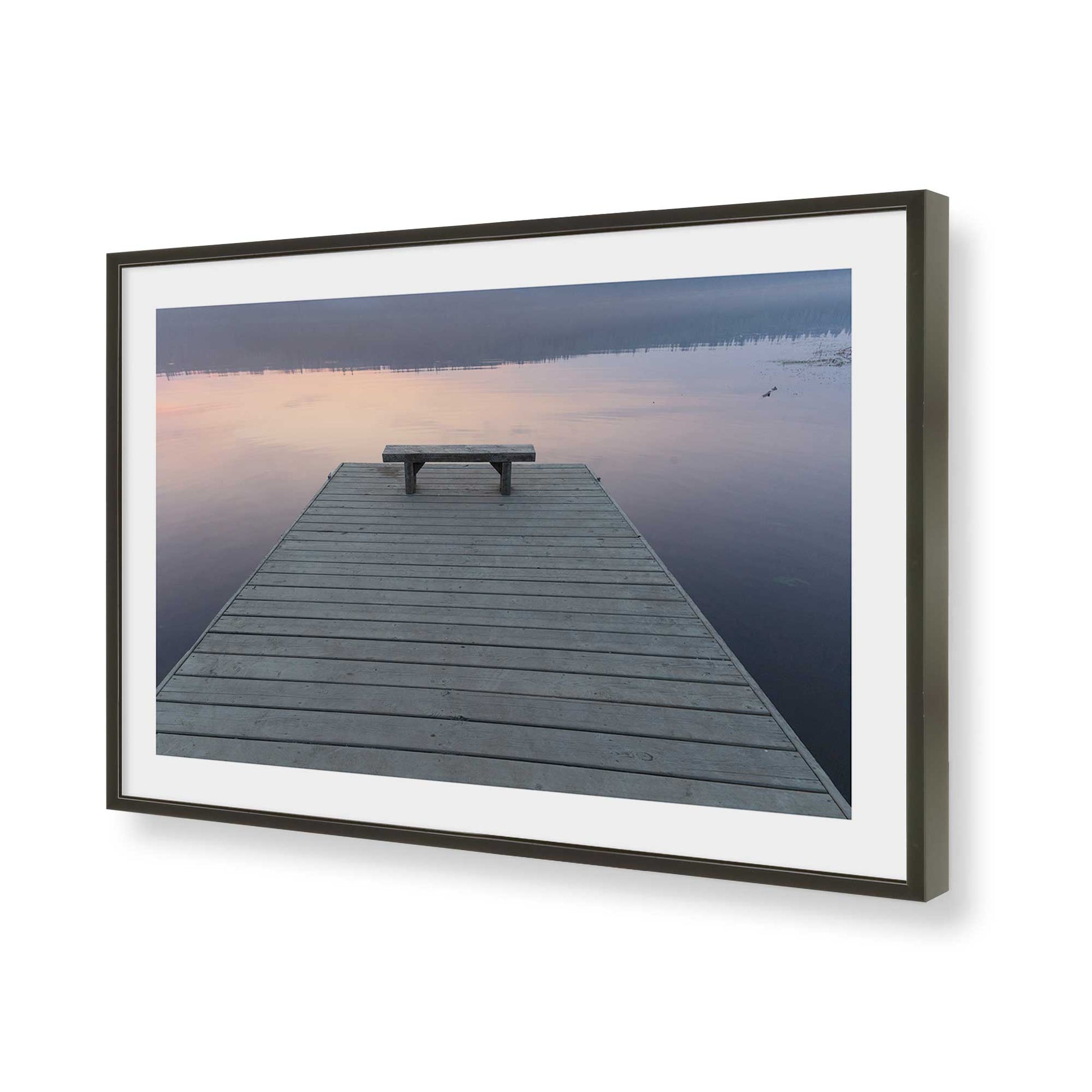[Color:Satin Black], Picture of art in a Satin Black frame of the corner
