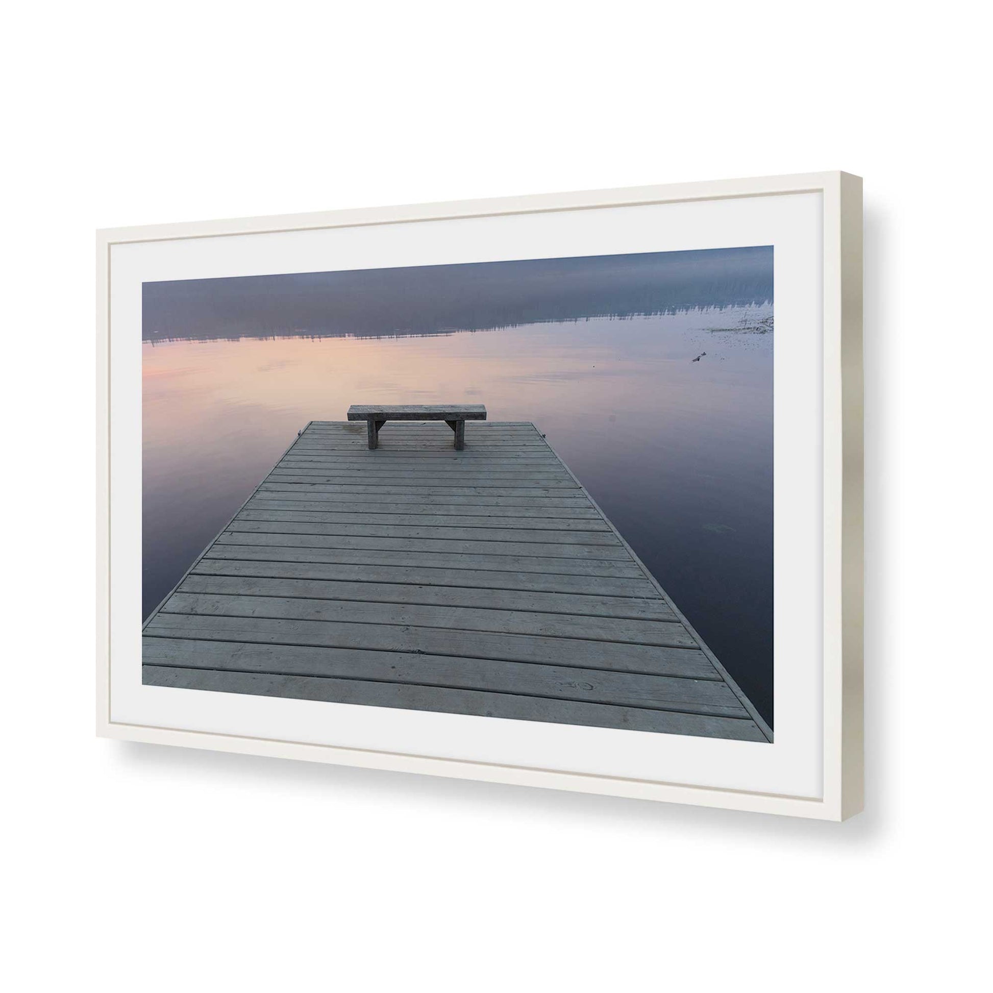 [Color:Opaque White], Picture of art in a Opaque White frame of the corner
