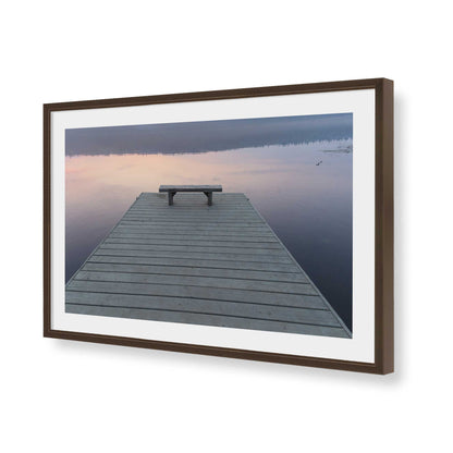 [Color:Brown], Picture of art in a Brown frame of the corner