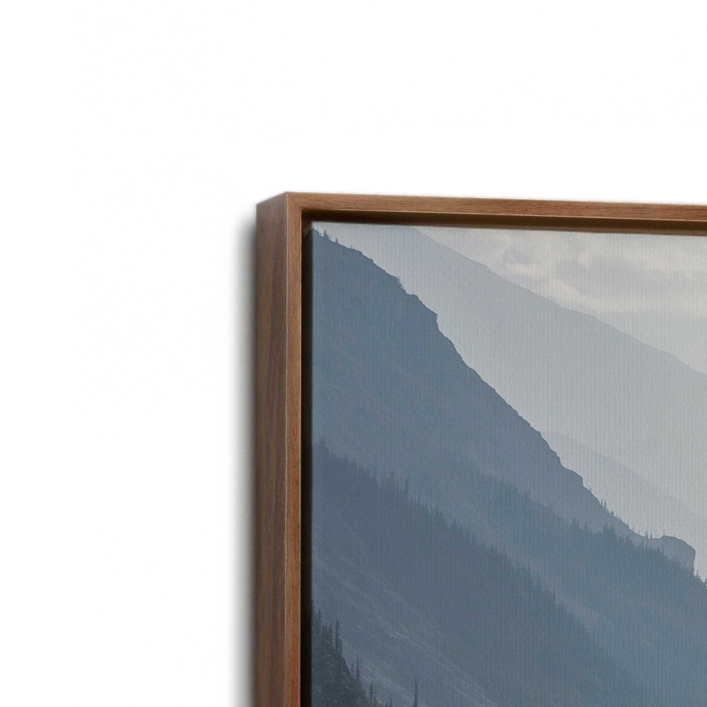 [Color:Walnut], Picture of art in a Walnut frame at an angle