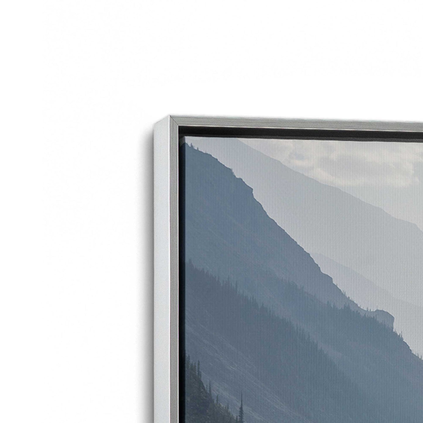 [Color:Polished Chrome], Picture of art in a Polished Chrome frame at an angle