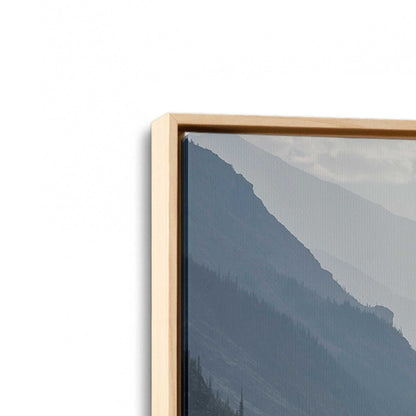[Color:American Maple], Picture of art in a American Maple frame at an angle