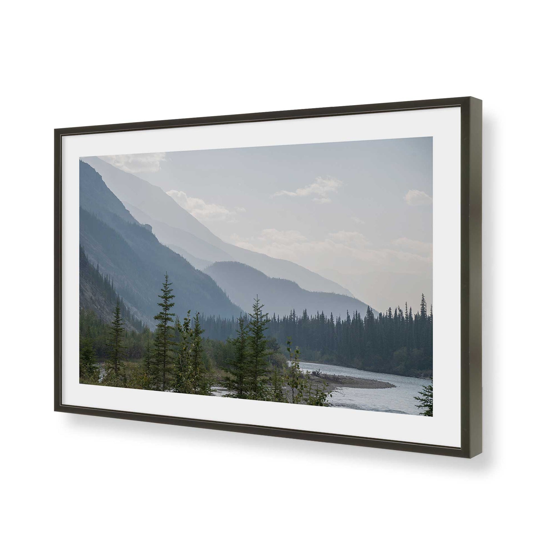 [Color:Satin Black], Picture of art in a Satin Black frame of the corner