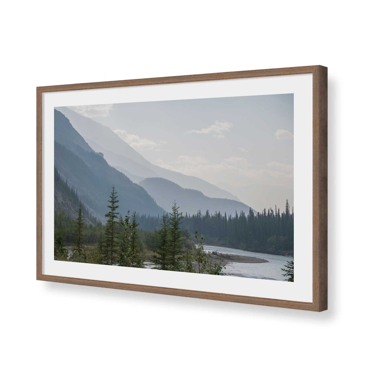 [Color:Walnut], Picture of art in a Walnut frame of the corner