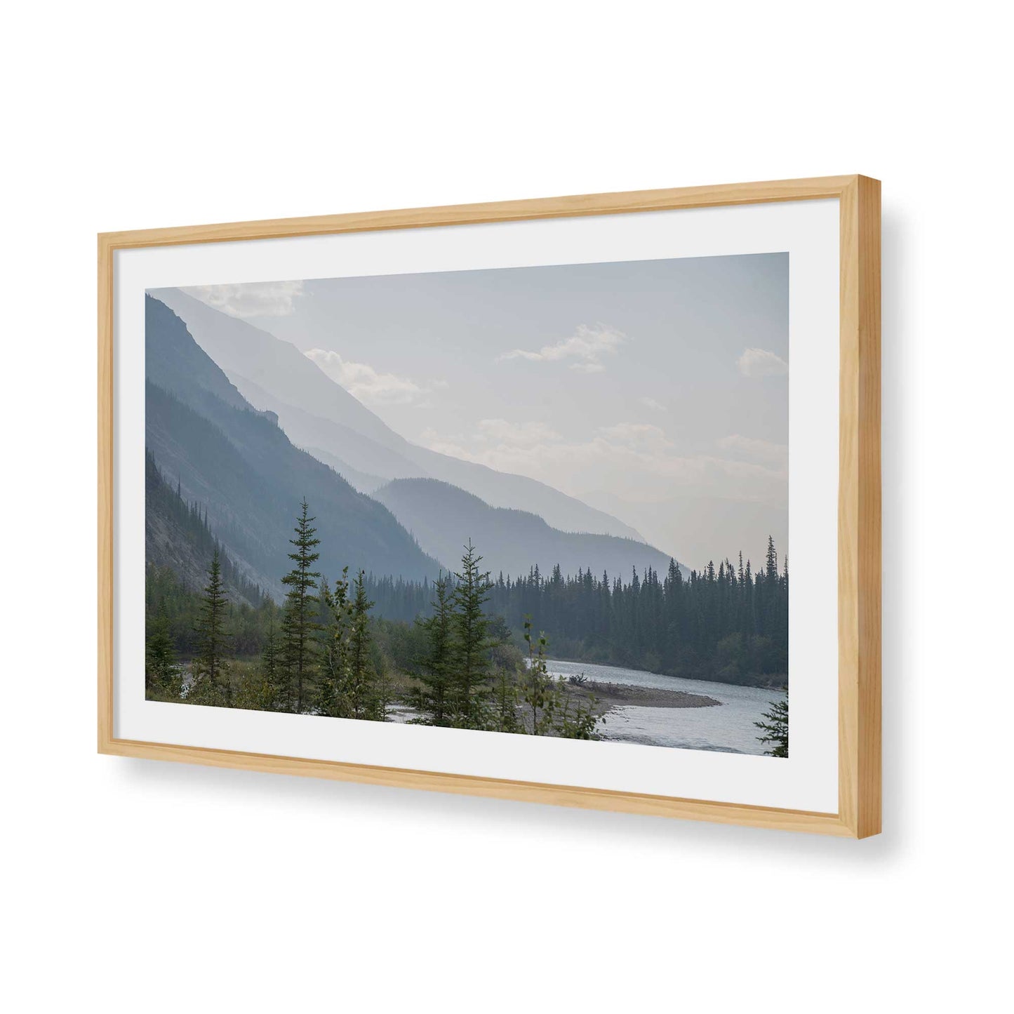[Color:American Maple], Picture of art in a American Maple frame of the corner