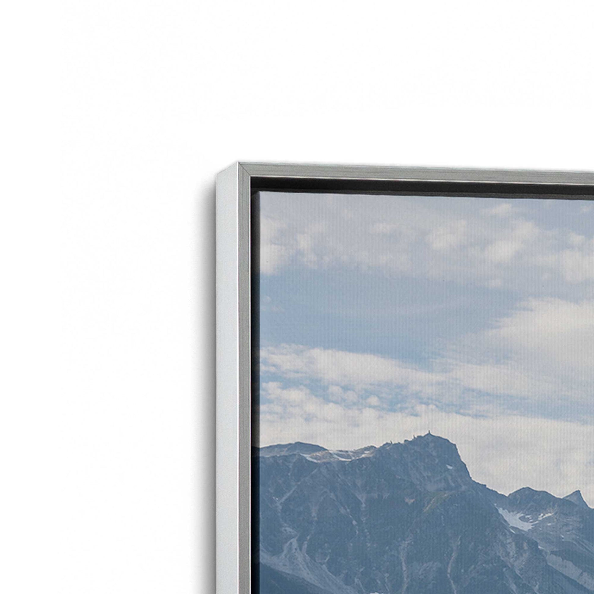 [Color:Polished Chrome], Picture of art in a Polished Chrome frame at an angle
