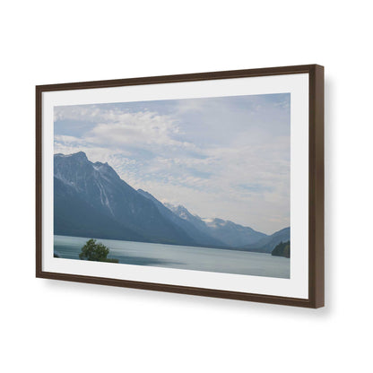 [Color:Brown], Picture of art in a Brown frame of the corner