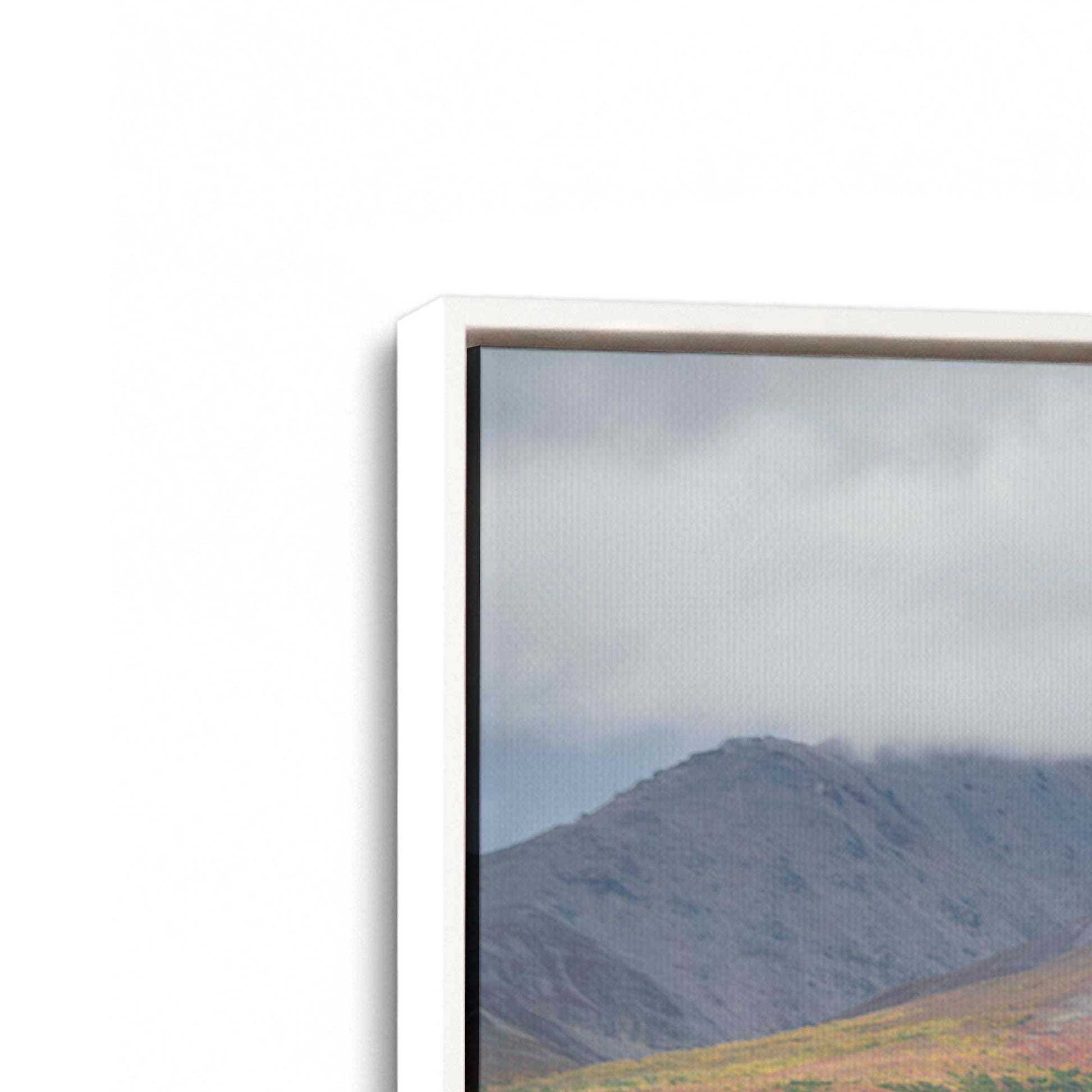 [Color:Opaque White], Picture of art in a White frame at an angle