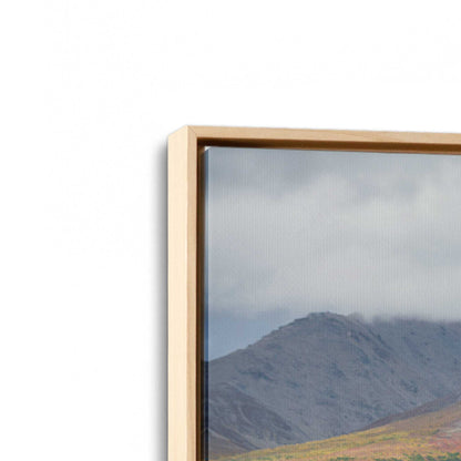 [Color:American Maple], Picture of art in a American Maple frame at an angle