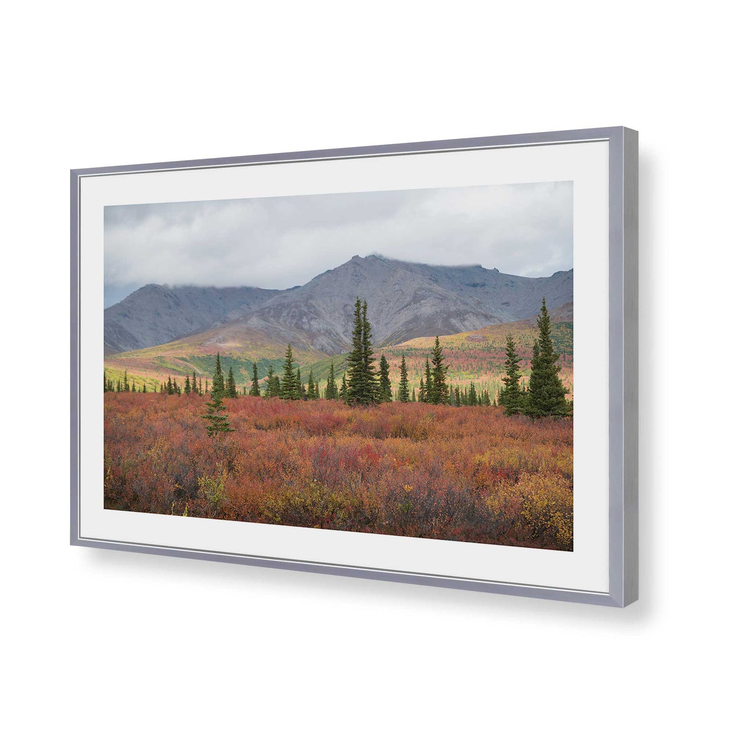 [Color:Polished Chrome], Picture of art in a Polished Chrome frame of the corner