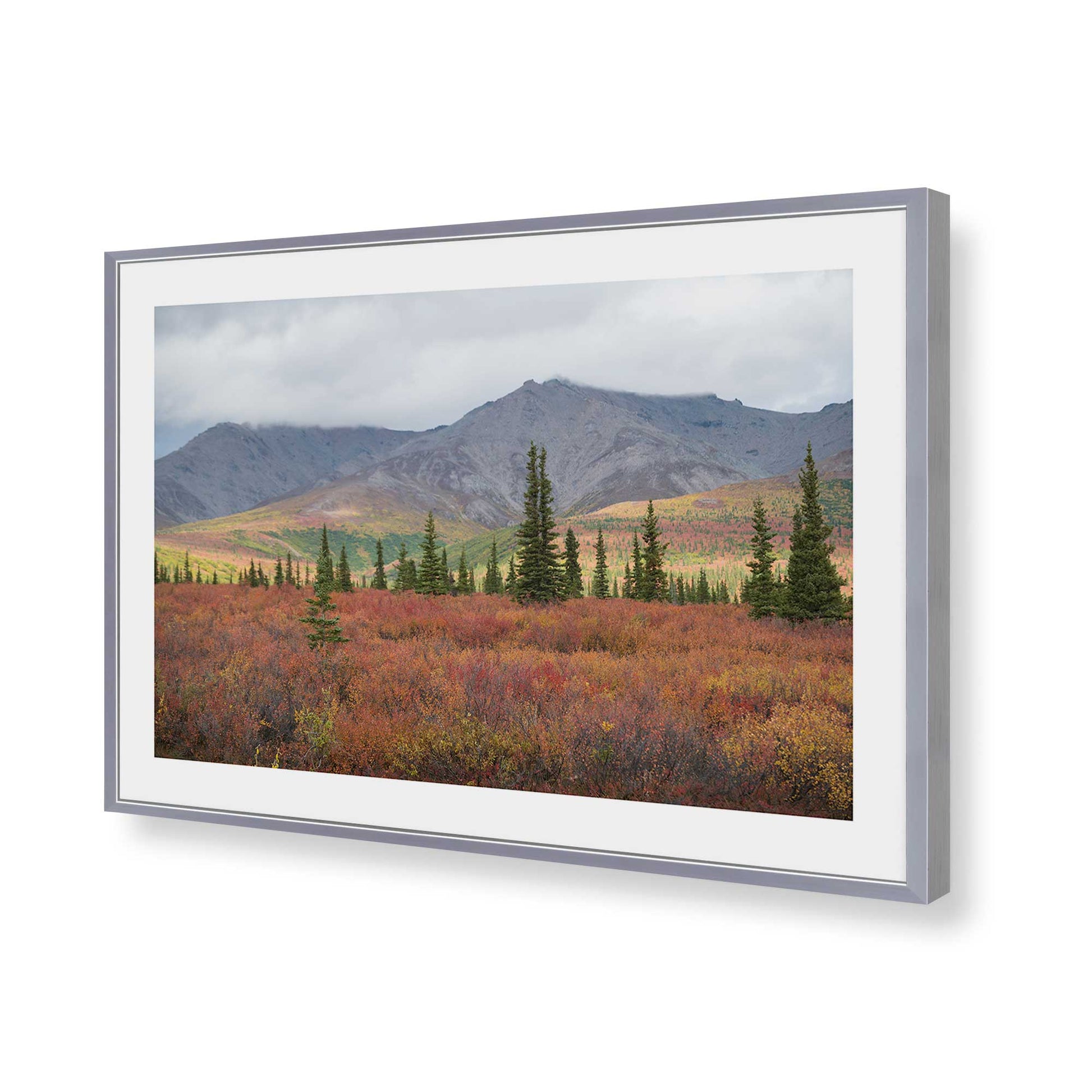 [Color:Polished Chrome], Picture of art in a Polished Chrome frame of the corner