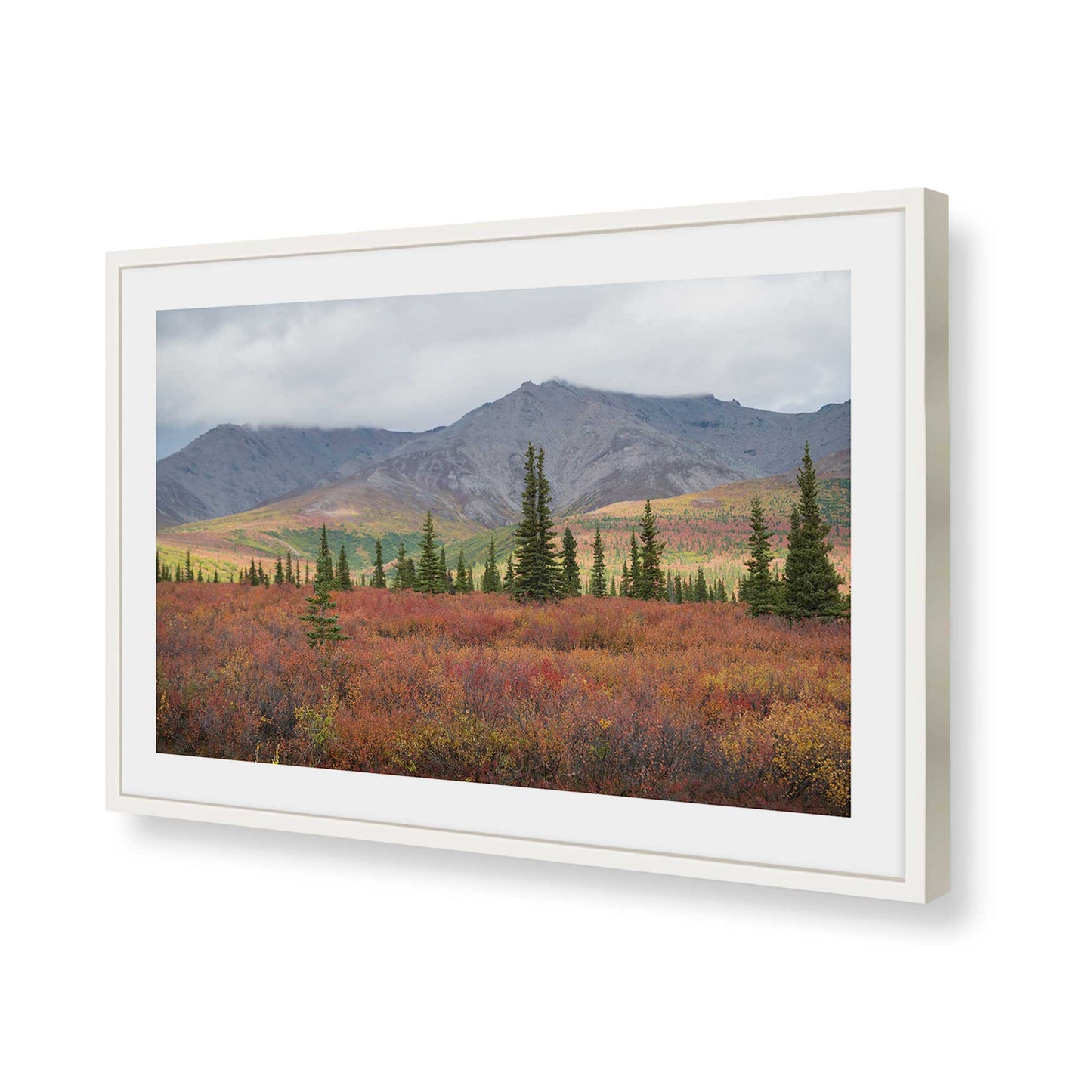 [Color:Opaque White], Picture of art in a Opaque White frame of the corner