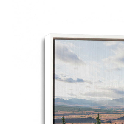 [Color:Opaque White], Picture of art in a White frame at an angle
