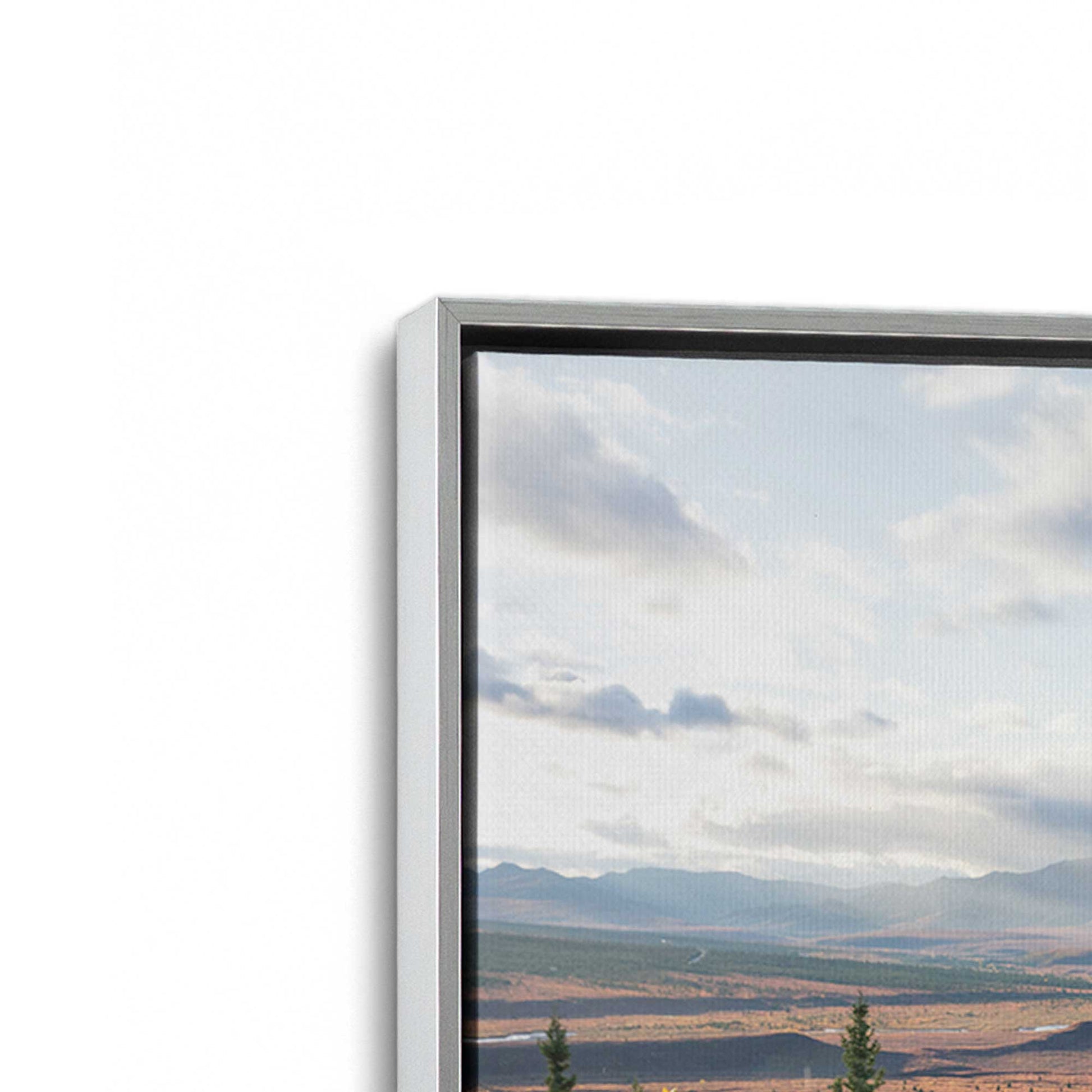 [Color:Polished Chrome], Picture of art in a Polished Chrome frame at an angle