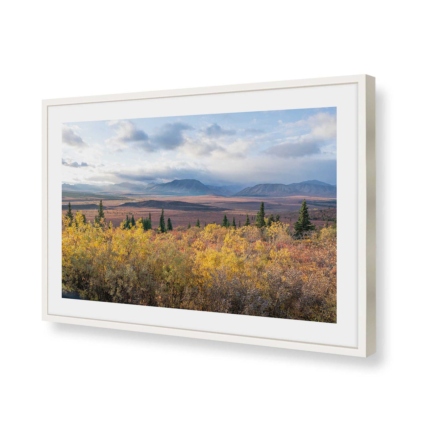 [Color:Opaque White], Picture of art in a Opaque White frame of the corner