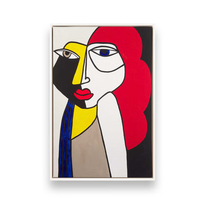 [Color:Opaque White], Picture of art in a White frame