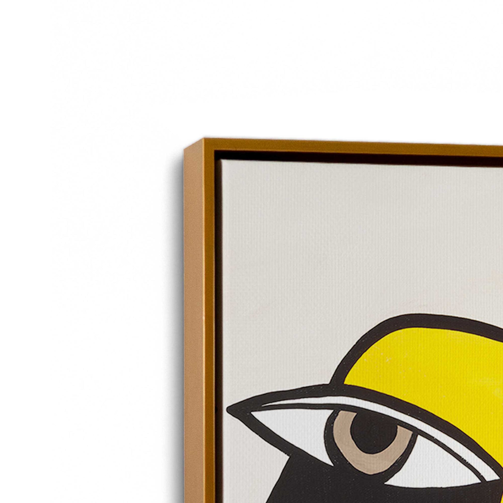 [Color:Polished Gold], Picture of art in a Polished Gold frame at an angle