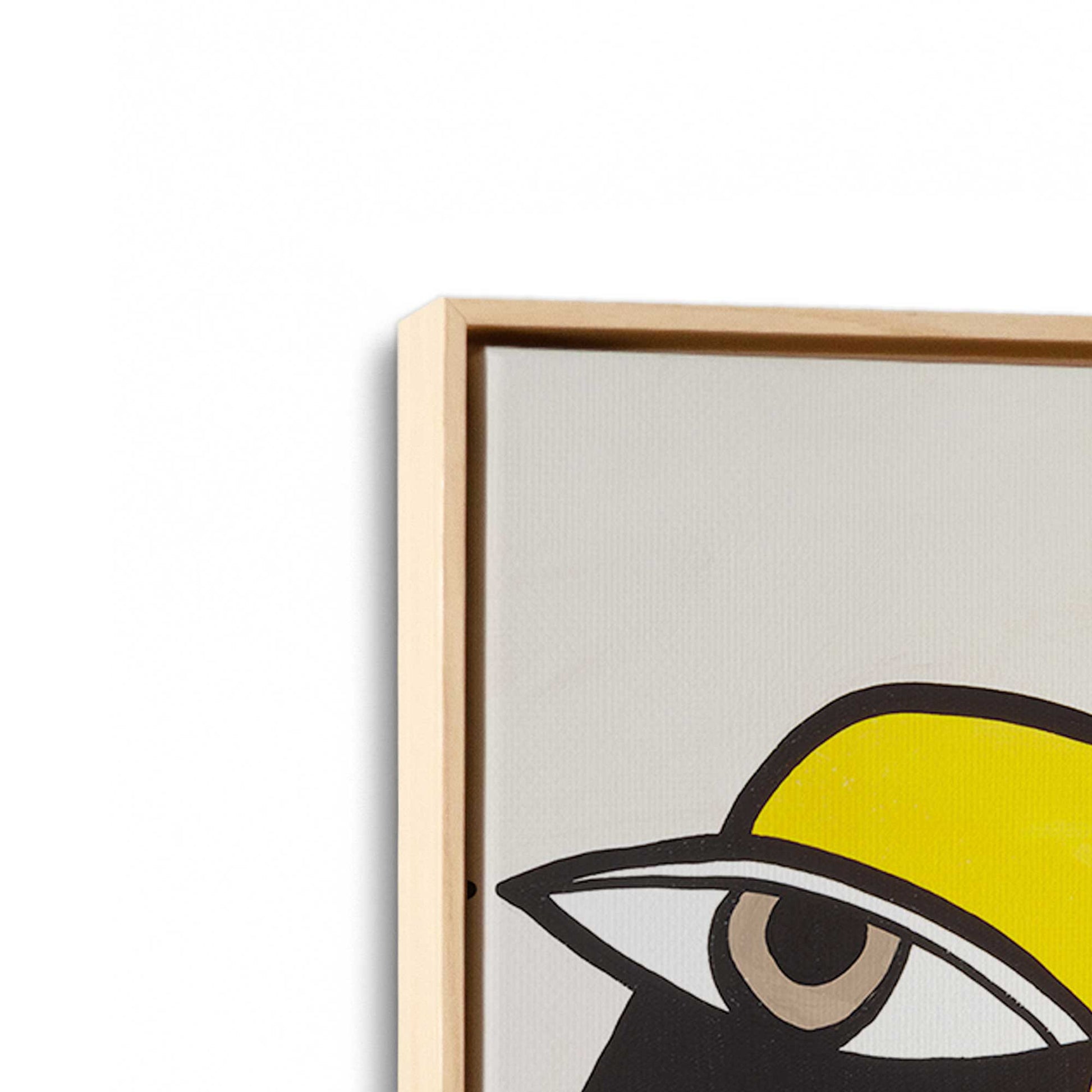 [Color:American Maple], Picture of art in a American Maple frame at an angle