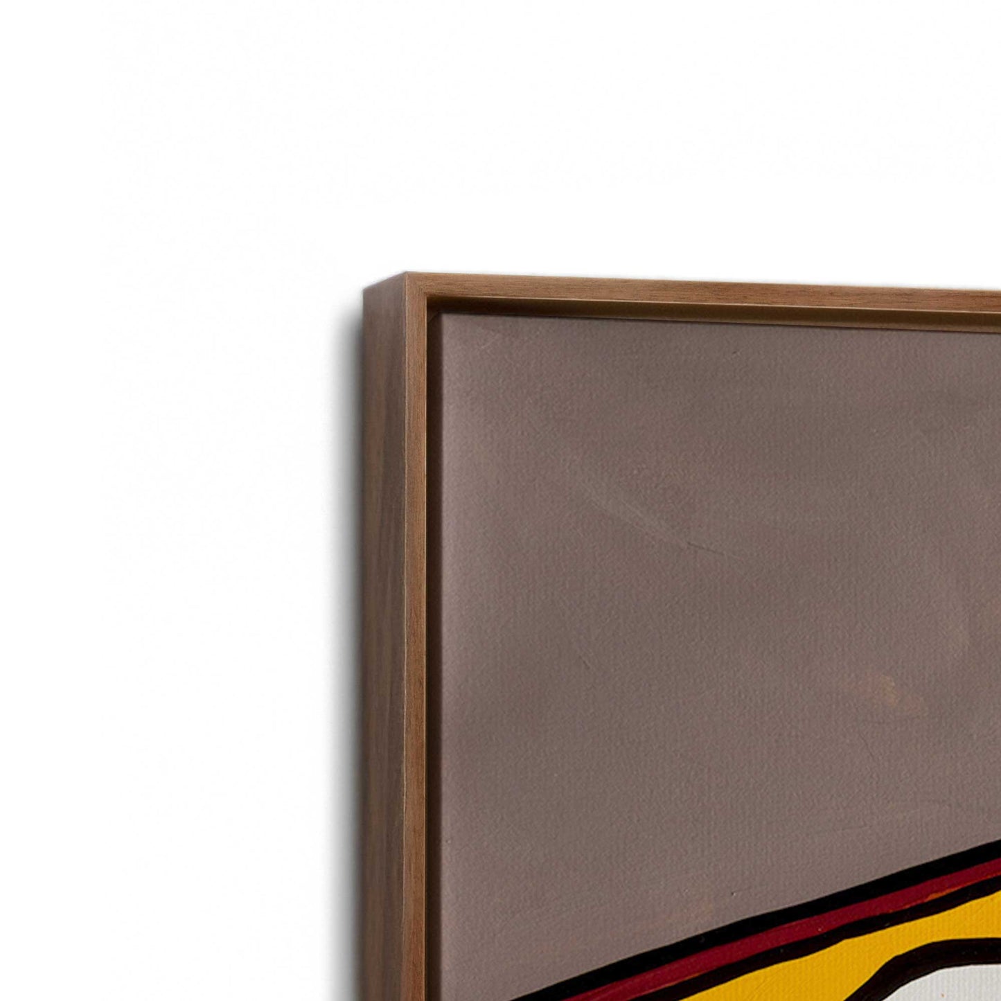 [Color:Walnut], Picture of art in a Walnut frame at an angle