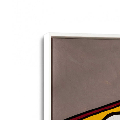 [Color:Opaque White], Picture of art in a White frame at an angle