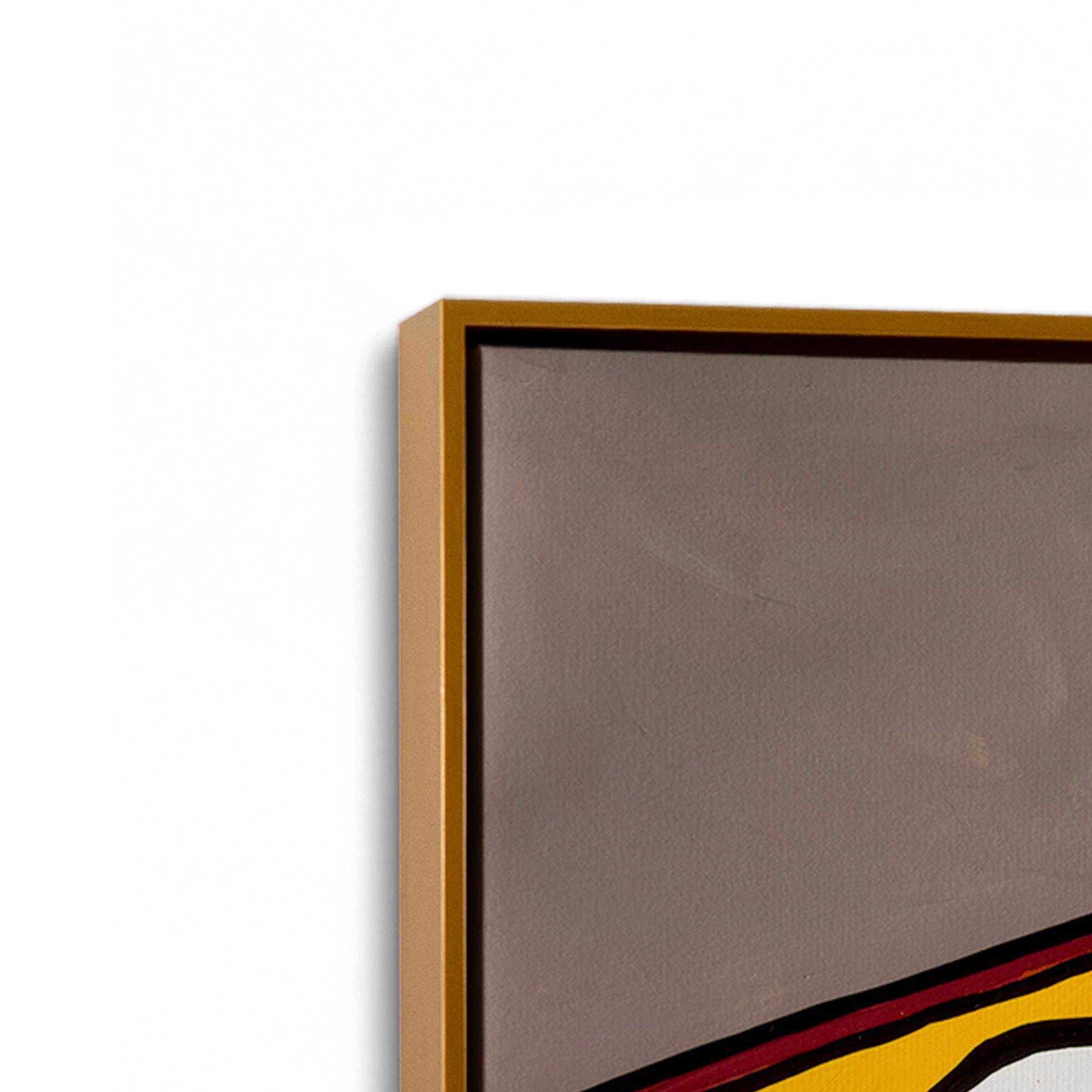 [Color:Polished Gold], Picture of art in a Polished Gold frame at an angle