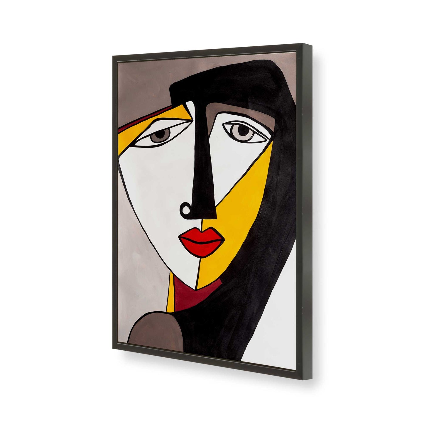 [Color:Satin Black], Picture of art in a Satin Black frame of the corner