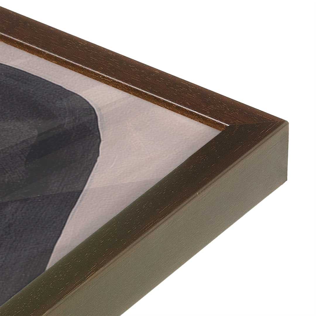 [Color:Brown], Picture of art in a Brown frame at an angle