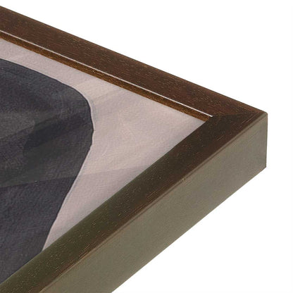 [Color:Brown], Picture of art in a Brown frame at an angle