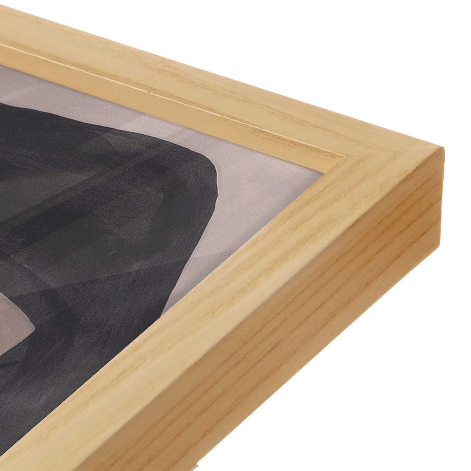[Color:American Maple], Picture of art in a American Maple frame at an angle