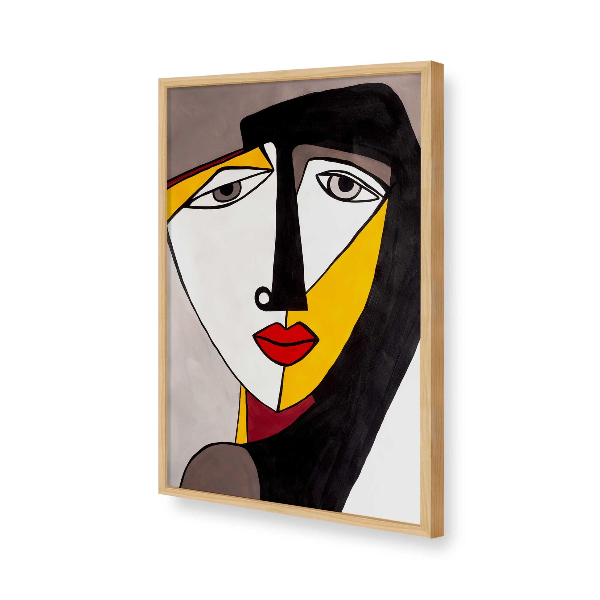 [Color:American Maple], Picture of art in a American Maple frame of the corner
