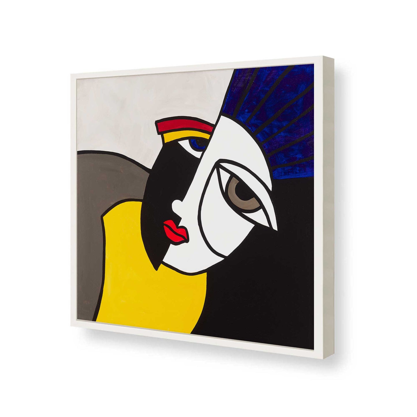 [Color:Opaque White], Picture of art in a Opaque White frame of the corner