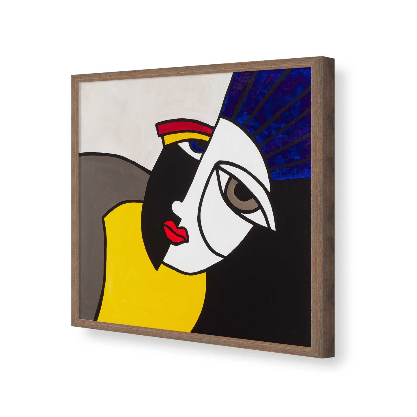 [Color:Walnut], Picture of art in a Walnut frame of the corner