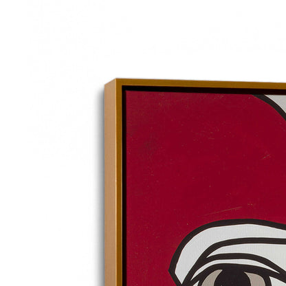 [Color:Polished Gold], Picture of art in a Polished Gold frame at an angle