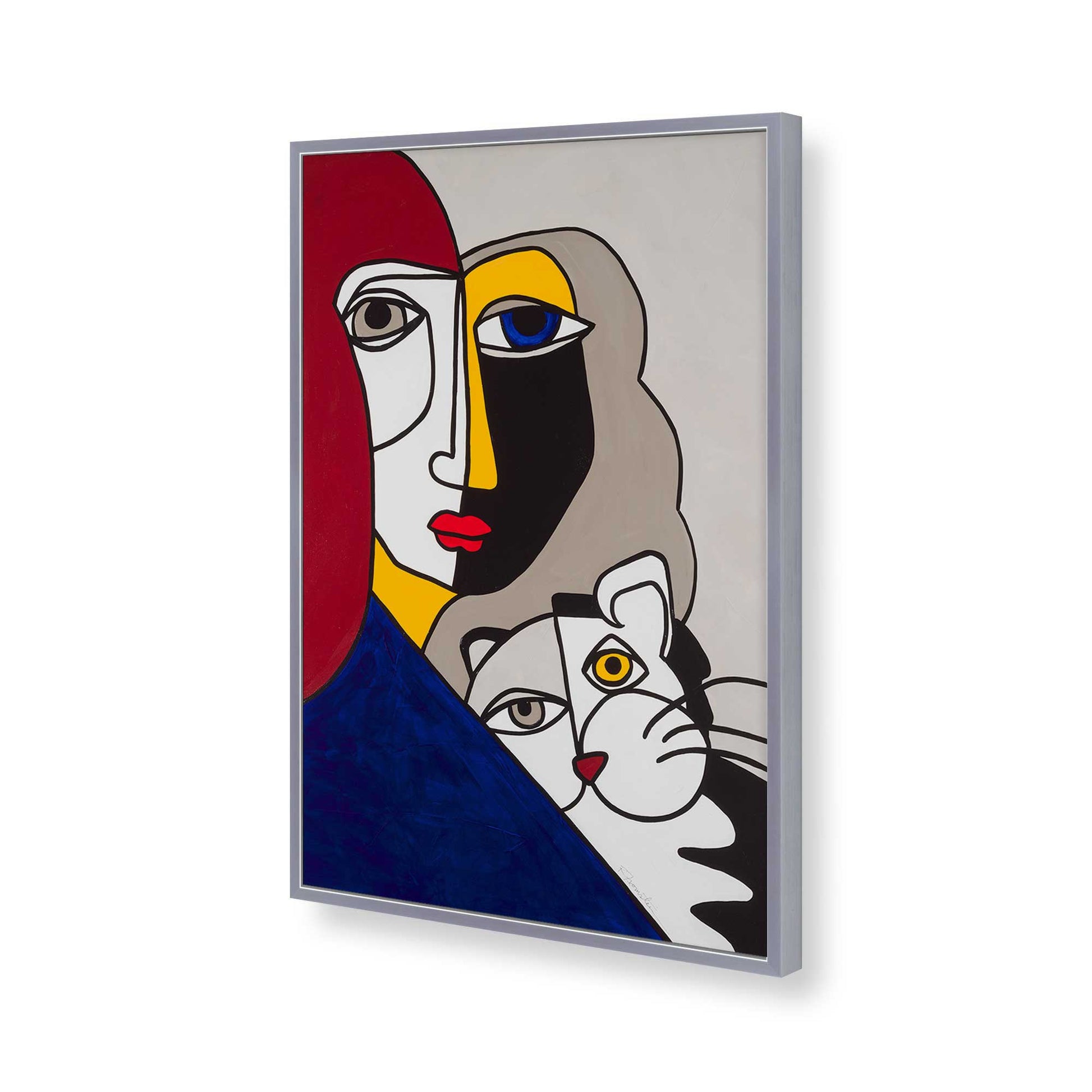 [Color:Polished Chrome], Picture of art in a Polished Chrome frame of the corner