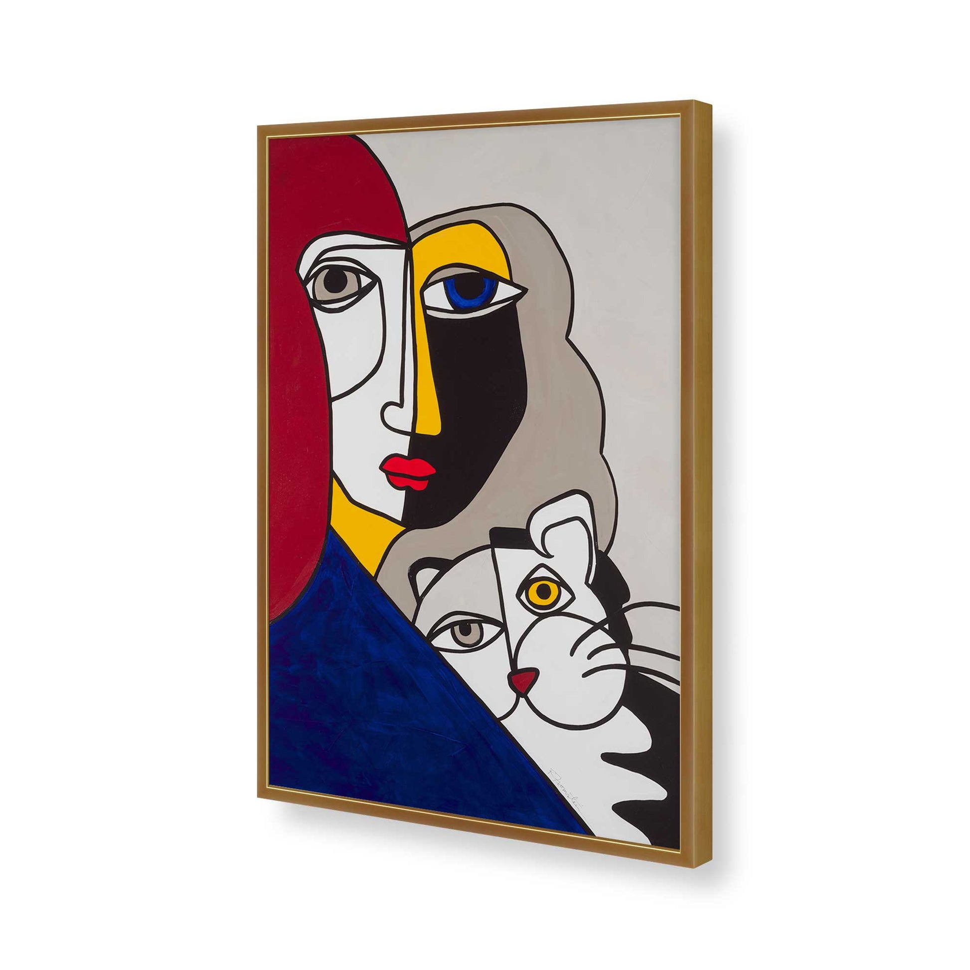 [Color:Polished Gold], Picture of art in a Polished Gold frame of the corner
