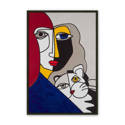 [Color:Satin Black], Picture of art in a Satin Black frame