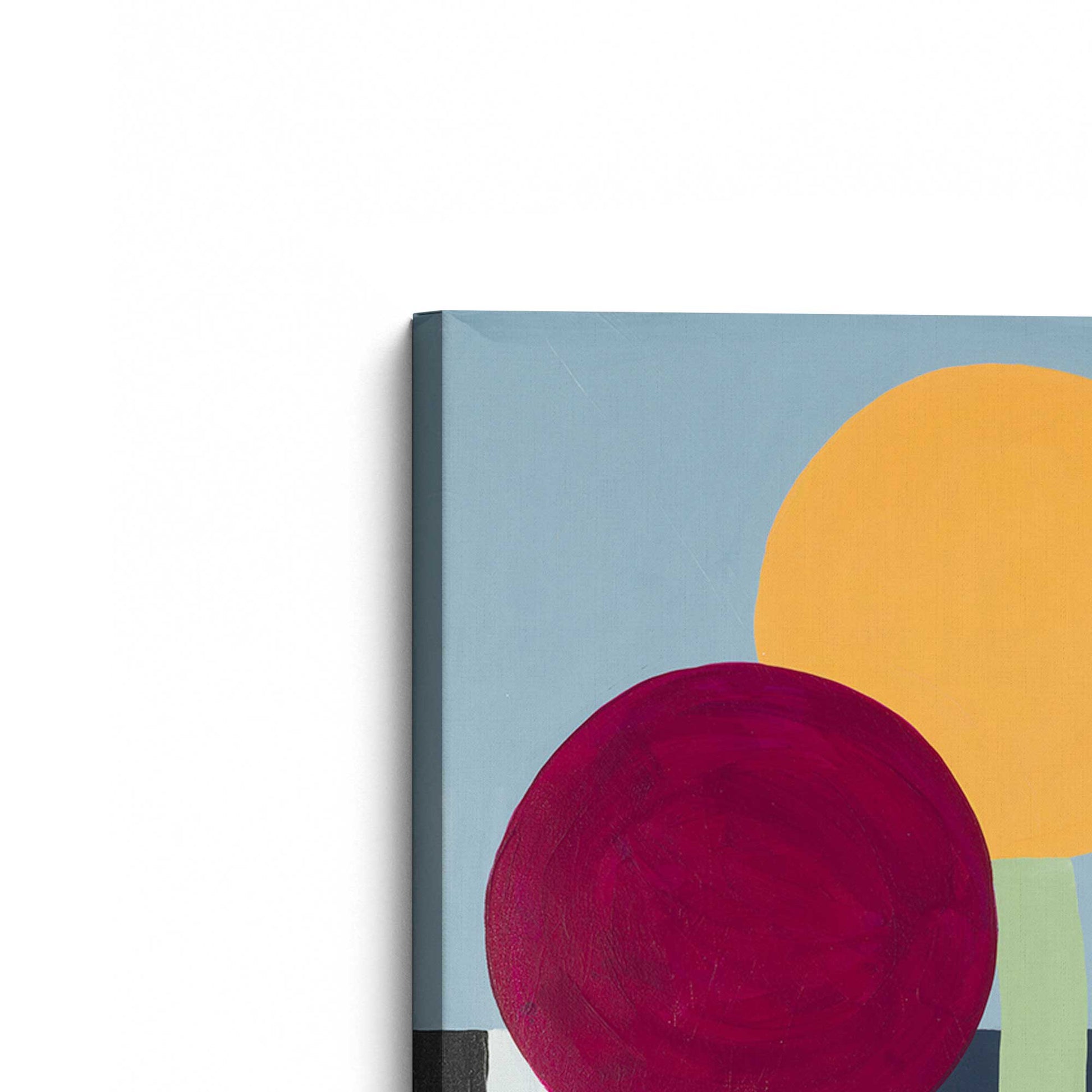 [Color:Stretched Canvas], Picture of the corner of the art