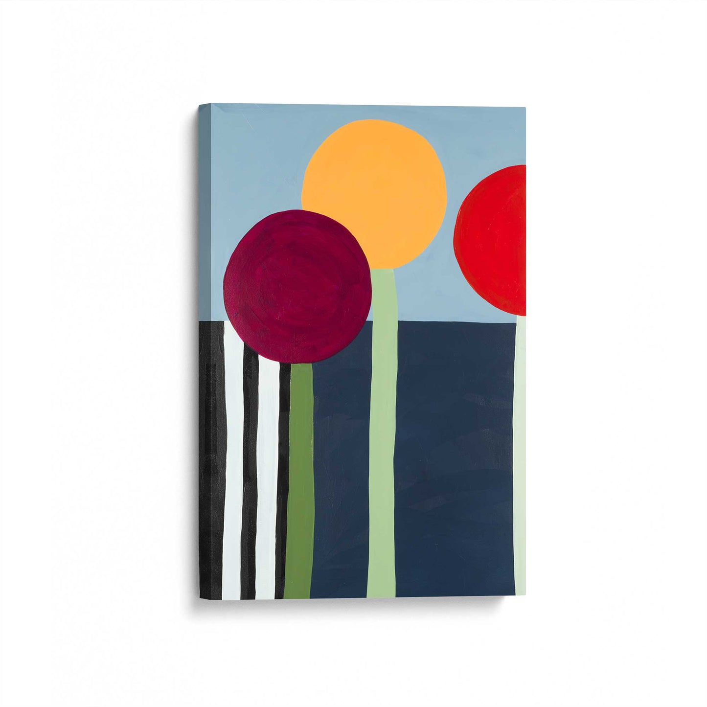 [Color:Stretched Canvas], Picture of art at an angle