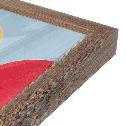 [Color:Walnut], Picture of art in a Walnut frame at an angle