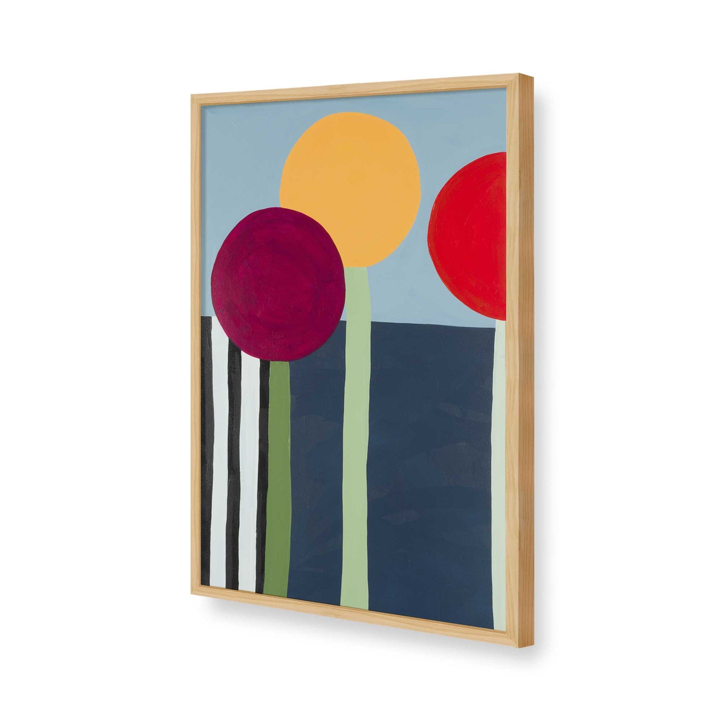 [Color:American Maple], Picture of art in a American Maple frame of the corner